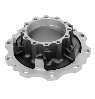Moyeu de roue, sans roulements, d1: 160 mm, d2: 160 mm, D: 370 mm, 10 bores, b: 22 mm, H: 153 mm Pour Iveco EuroMover, EuroStar