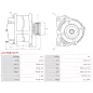Alternateur 12V 120Amp AS-PL UD810405(BOSCH)A, BOSCH 0124515087, 0124515090, 0124515214, 0986041280