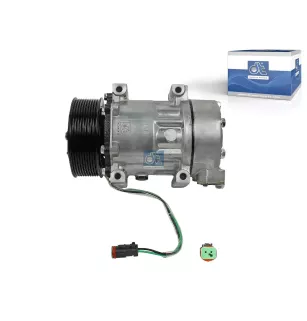 Compresseur, climatisation, rempli d'huile, 24 V, 10 PK, DP: 120 mm Pour Scania E2011, L, P, G, R, S-Serie, P, G, R, T-Serie