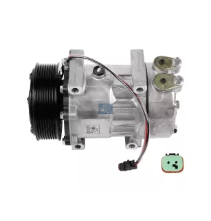 Compresseur, climatisation, rempli d'huile, 24 V, 8 PK, DP: 119 mm Pour Scania P, G, R, T-Serie - 1530154 - 1853081 - 1888033
