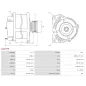 Alternateur 12V 100Amp AS-PL A2107S, UD15481A, UD47285A, BOSCH 0986043981, 0986043983