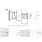 Pignon / lanceur démarreur pour VALEO D6RA101, D6RA104, D6RA105, D6RA110