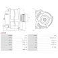 Alternateur 12V 120Amp AS-PL A1031S, UD13857A, CARGO 115380, CHEVROLET 96627029, AA