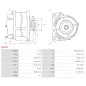 Alternateur 12V 120Amp CARGO 113961, MASSEY FERGUSON 3780634M1, 3780635M1, VALEO 2542300A, 437195