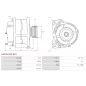 Alternateur 12V 180Amp MERCEDES 0009068601, 0141540902, A0009068601, A0141540902, VALEO 439823