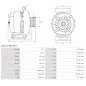 Alternateur 12V 140Amp CARGO 114722, PRESTOLITE A1073V, VALEO 437360, 439393, 439822