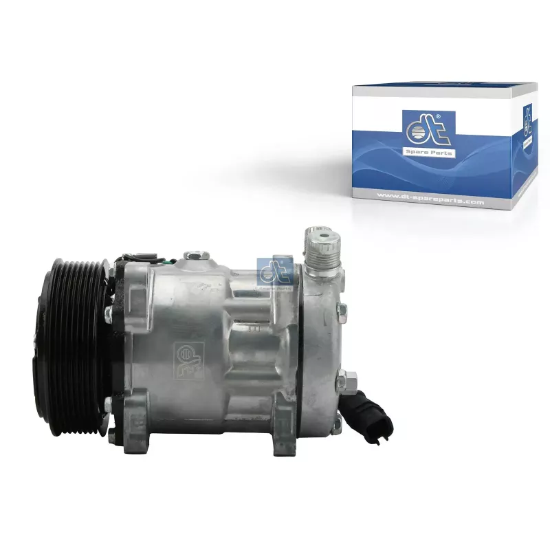 Compresseur, climatisation, rempli d'huile, 24 V, 8 PK, DP: 119 mm, 8 grooves Pour MAN Chassis, D-engines, G/M/F 90, Lion's