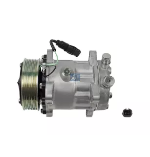 Compresseur, climatisation, rempli d'huile, 24 V, 8 PK, DP: 119 mm, 8 grooves Pour MAN Chassis, D-engines, G/M/F 90, Lion's