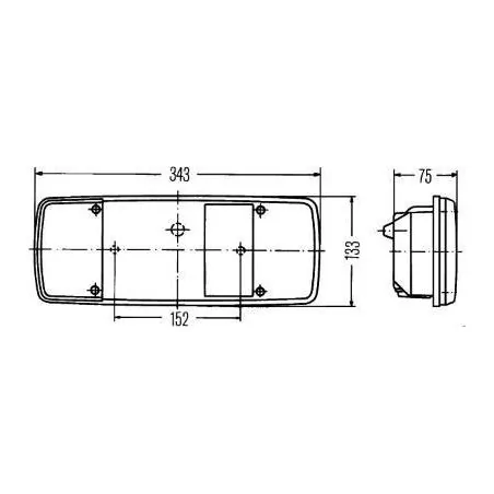 Rear light lens Hella 9EL 122 772-001