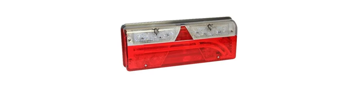 Lights and headlights for heavy goods vehicles, trucks, motorhomes, trailers