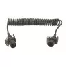 Heavy goods vehicle, semi-trailer, extendable spiral truck cords