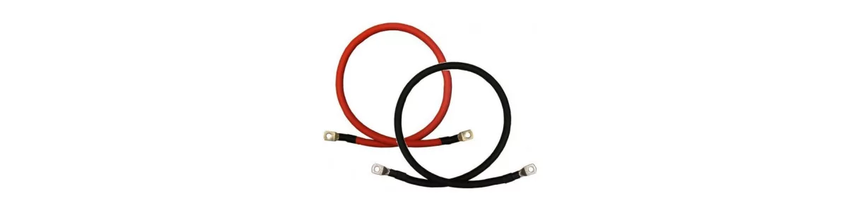 Custom battery cables, power cable or ground with terminals