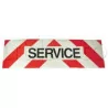 Service signs: adhesive, aluminum
