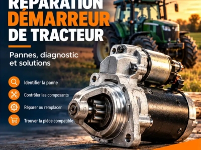 Réparation démarreur de tracteur : pannes, diagnostic et solutions